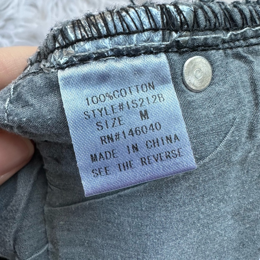 Signature Eight • Black Denim Distressed Mini Skirt - Picture 5 of 11